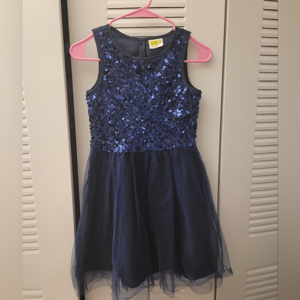 Crazy 8 Navy Sequin Formal Dress Size 8